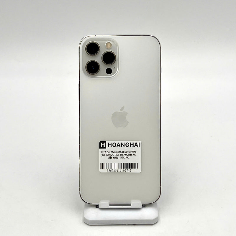 iPhone 12 Pro Max 256GB Bạc 98% pin 100% Quốc Tế Apple (Đã thay pin, màn và viền xước) - HH2742