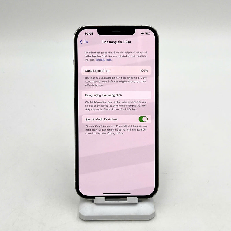 iPhone 12 Pro Max 256GB Bạc 98% pin 100% Quốc Tế Apple (Đã thay pin, màn và viền xước) - HH2742