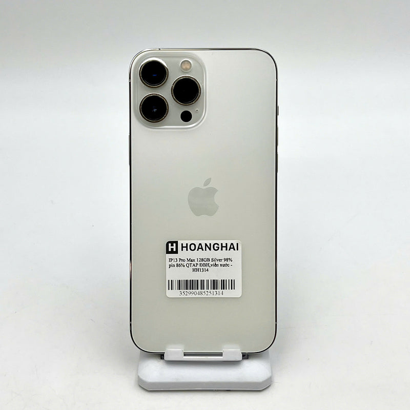 iPhone 13 Pro Max 128GB Bạc 98% pin 86% DBH Quốc Tế Apple (viền xước) - HH1314