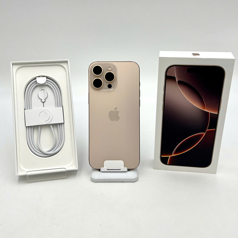 iPhone 16 Pro Max 256GB Vàng Sa Mạc 100% Fullbox Quốc tế từ RKT (Không dùng sim RKT)