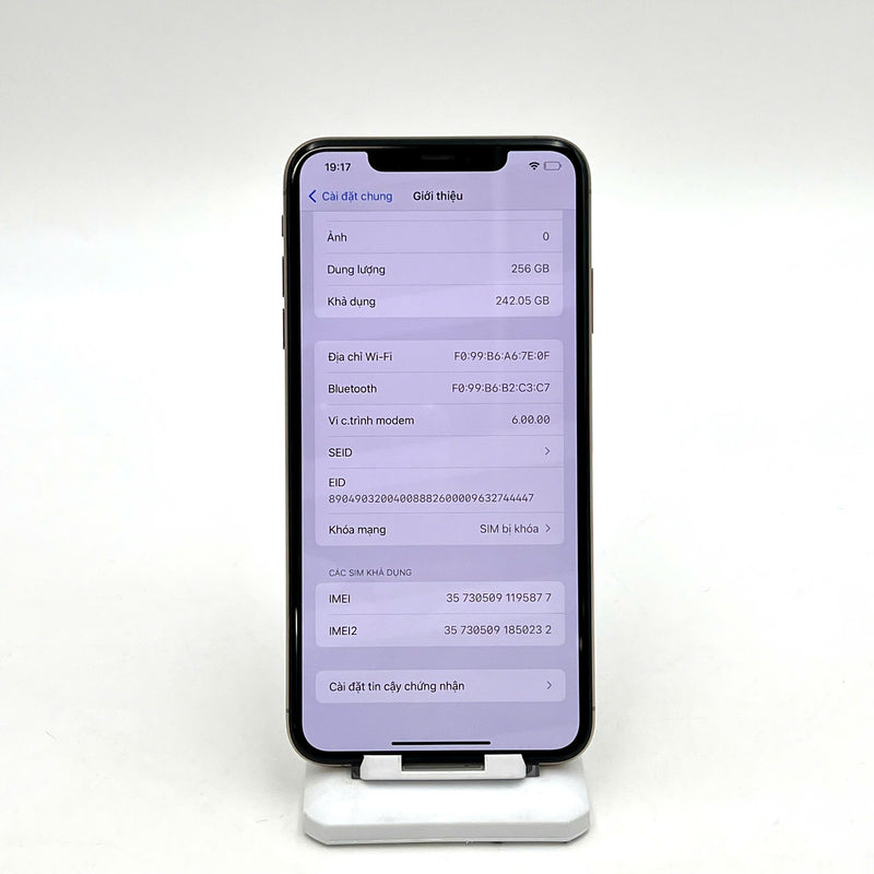 iPhone XS Max 256GB Vàng 98% pin 100% MÁY LOCK (Đã thay pin - Đốm camera 1x, xước viền) -HH5877