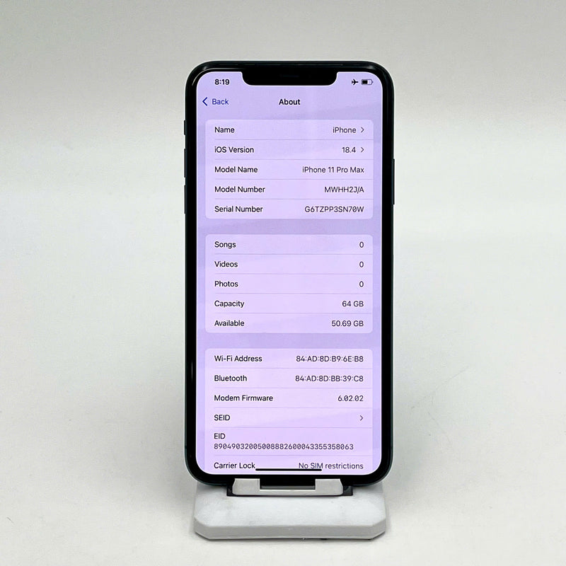 iPhone 11 Pro Max 64GB Xanh Lá 98% pin 100% Máy đã trả hết tiền mạng dùng như Quốc tế Apple (Đã thay pin, xước màn) - HH2592