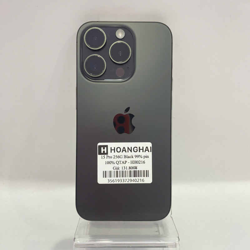 iPhone 15 Pro 256GB Đen 99% pin 99% Quốc tế Apple - HH0216