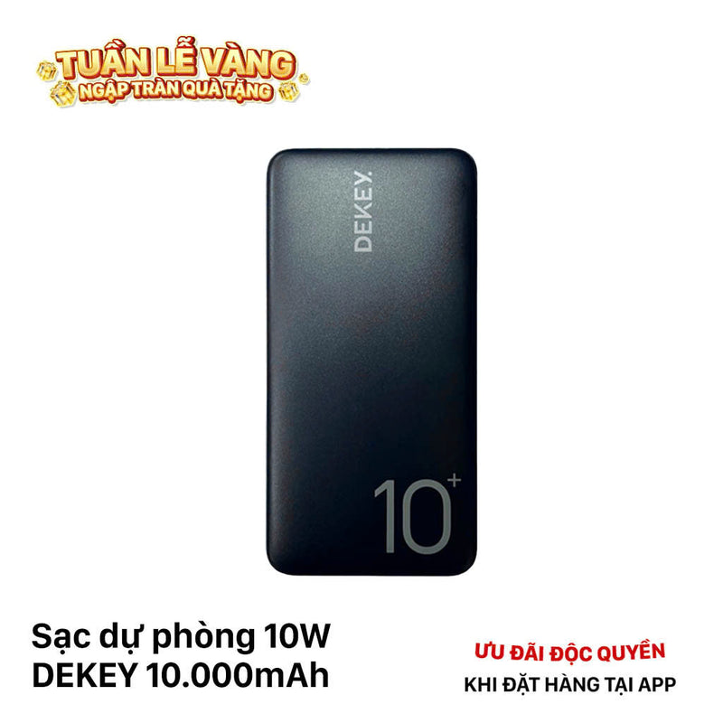 Sạc dự phòng 10W DEKEY 10.000mAh