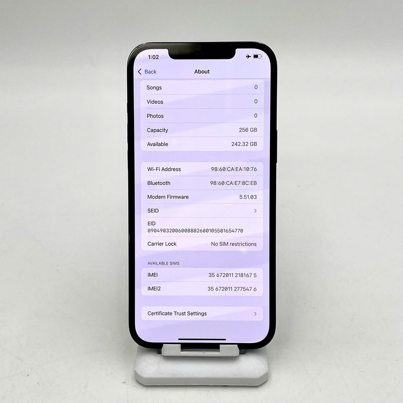 iPhone 12 Pro Max 256GB Xanh Dương 98% pin 100% Quốc tế từ SB (Không dùng sim SB - Đã thay pin) - HH1675