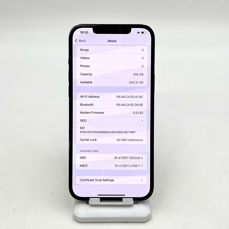 iPhone 12 Pro Max 256GB Xanh Dương 98% pin 100% Máy đã trả hết tiền mạng dùng như Quốc tế Apple (Đã thay pin - Đốm camera 2.5x, ám mặt lưng) - HH2684