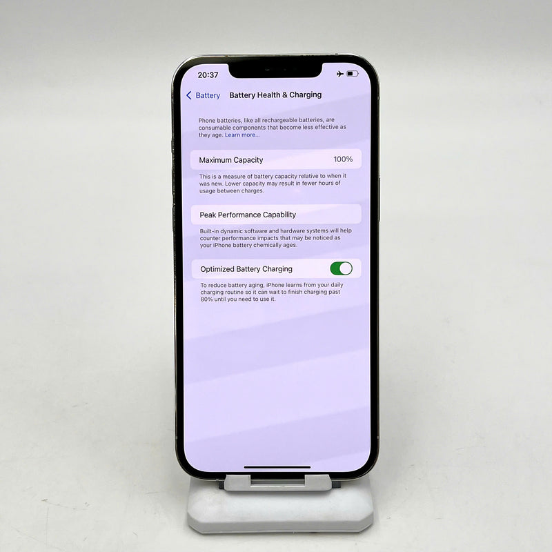 iPhone 12 Pro Max 256GB Bạc 98% pin 100% Máy đã trả hết tiền mạng dùng như Quốc tế Apple (Đã thay pin - Đốm camera 2.5x, xước viền) - HH2220