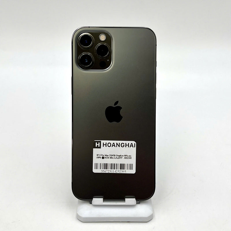 iPhone 12 Pro Max 256GB Đen 98% pin 100% Máy đã trả hết tiền mạng dùng như Quốc tế Apple (Đã thay pin - Đốm camera 2.5x)- HH2395
