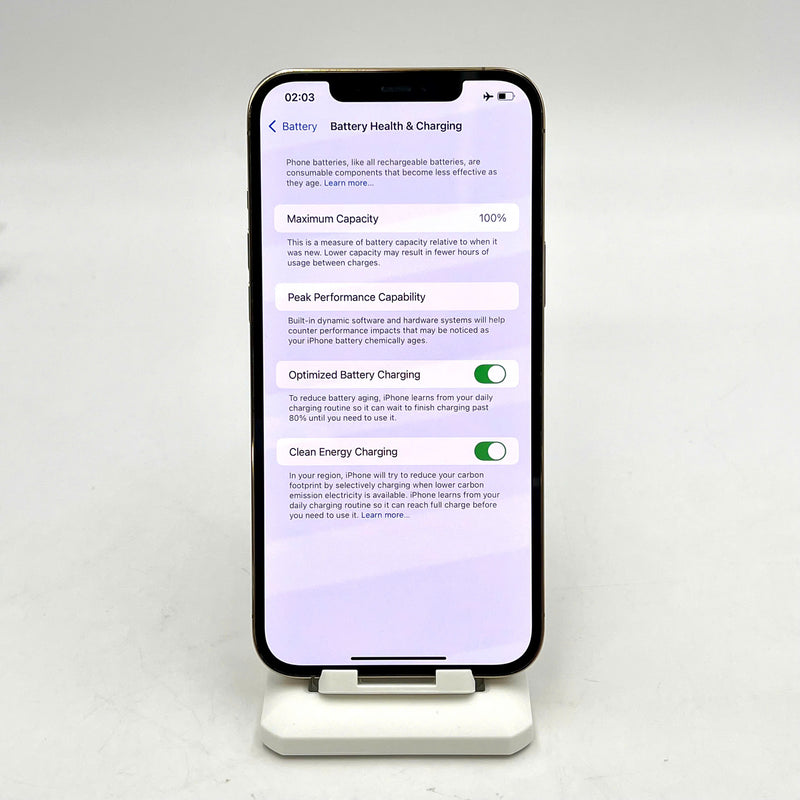 iPhone 12 Pro Max 256GB Vàng 98% pin 100% Máy đã trả hết tiền mạng dùng như Quốc tế Apple (Đã thay pin - Đốm camera 2.5x)