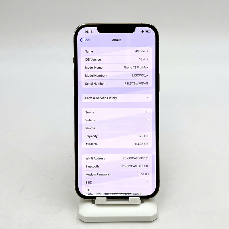 iPhone 12 Pro Max 128GB Vàng 98% pin 100% Máy đã trả hết tiền mạng dùng như Quốc tế Apple (Đã thay pin)