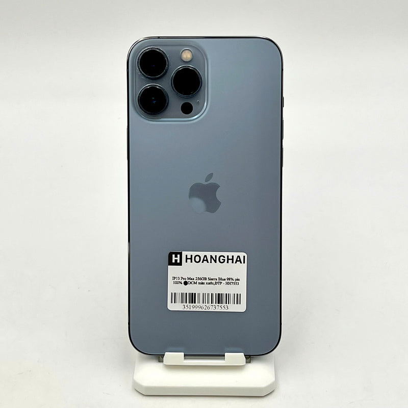 iPhone 13 Pro Max 256GB Xanh Dương 98% pin 100% Máy đã trả hết tiền mạng dùng như Quốc tế Apple (Đã thay pin - màn xước)  - HH7553