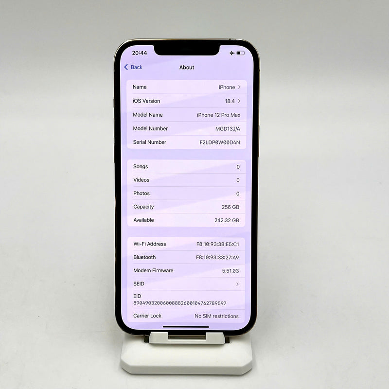 iPhone 12 Pro Max 256GB Vàng 98% pin 100% Quốc Tế Apple (Đã thay pin - Đốm camera 2.5x) - HH8316
