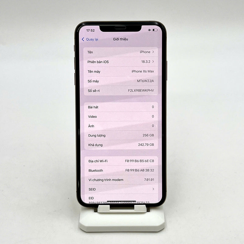 iPhone XS Max 256GB Vàng 98% pin 100% Máy đã trả hết tiền mạng dùng như Quốc tế Apple (Đã thay pin - Đốm camera 1x, màn sứt nhỏ, xước viền) - HH3784