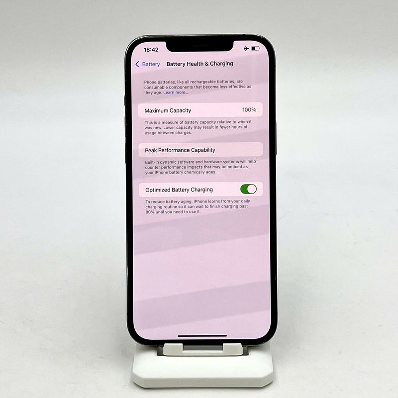 iPhone 12 Pro Max 128GB Đen 98% pin 100% Máy đã trả hết tiền mạng dùng như Quốc tế Apple (Đã thay pin - Đốm camera 1x/2.5x, máy xước) - HH5380