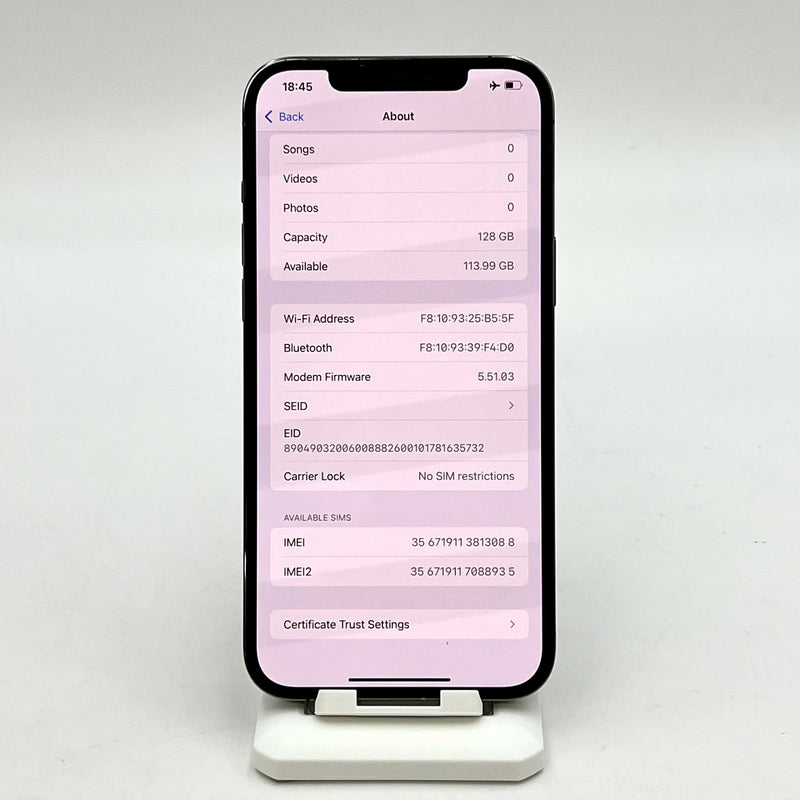 iPhone 12 Pro Max 128GB Đen 98% pin 100% Máy đã trả hết tiền mạng dùng như Quốc tế Apple (Đã thay pin - Đốm camera 2.5x, màn xước)  - HH3088