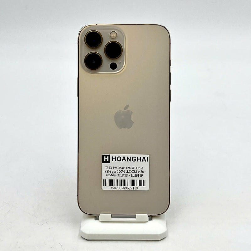 iPhone 13 Pro Max 128GB Vàng 98% pin 100% Quốc tế từ DCM (Không dùng sim DCM - Đã thay pin - Đốm camera 3x viền sứt) - HH9119