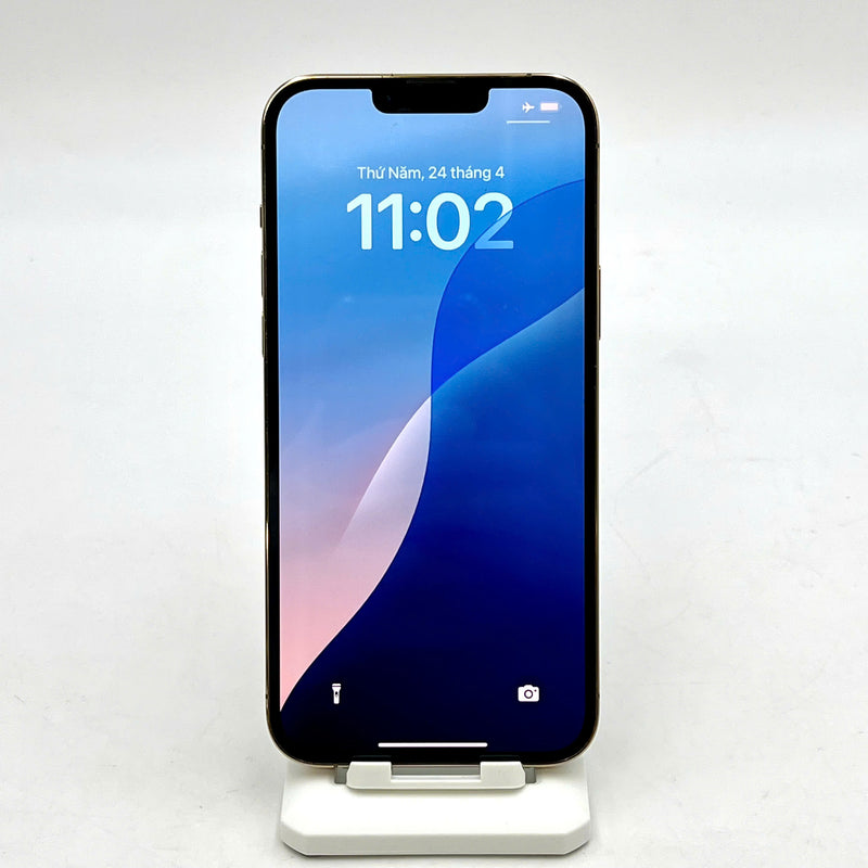 iPhone 13 Pro Max 128GB Vàng 98% pin 100% Quốc tế từ DCM (Không dùng sim DCM - Đã thay pin - Đốm camera 3x viền sứt) - HH9119