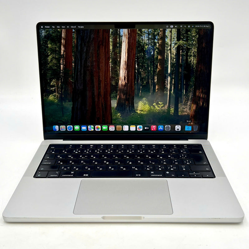 MacBook Pro 2021 14 n Bạc M1 Pro/RAM 16GB/SSD 512GB 98% pin 87% sạc 328 lần BPTN mờ phím