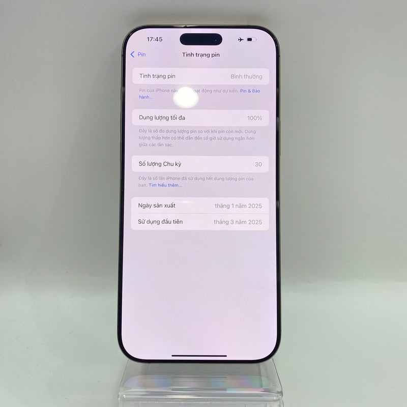 iPhone 16 Pro Max 256G Vàng Sa Mạc 99% pin 100% Quốc tế Apple - HH8520