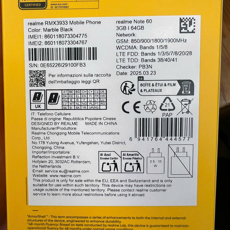 Realme Note 60 Đen 3GB/64G