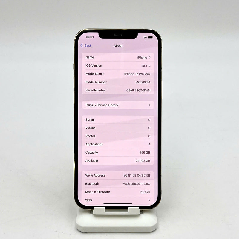 iPhone 12 Pro Max 256GB Vàng 97% pin 100% Máy đã trả hết tiền mạng dùng như Quốc tế Apple (Đã thay pin - Đốm camera 2.5x, xước màn, xước viền) - HH5770