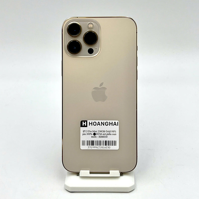 iPhone 13 Pro Max 256GB Vàng 98% pin 100% Máy đã trả hết tiền mạng dùng như Quốc tế Apple (mờ phần cam trước) - HH6030