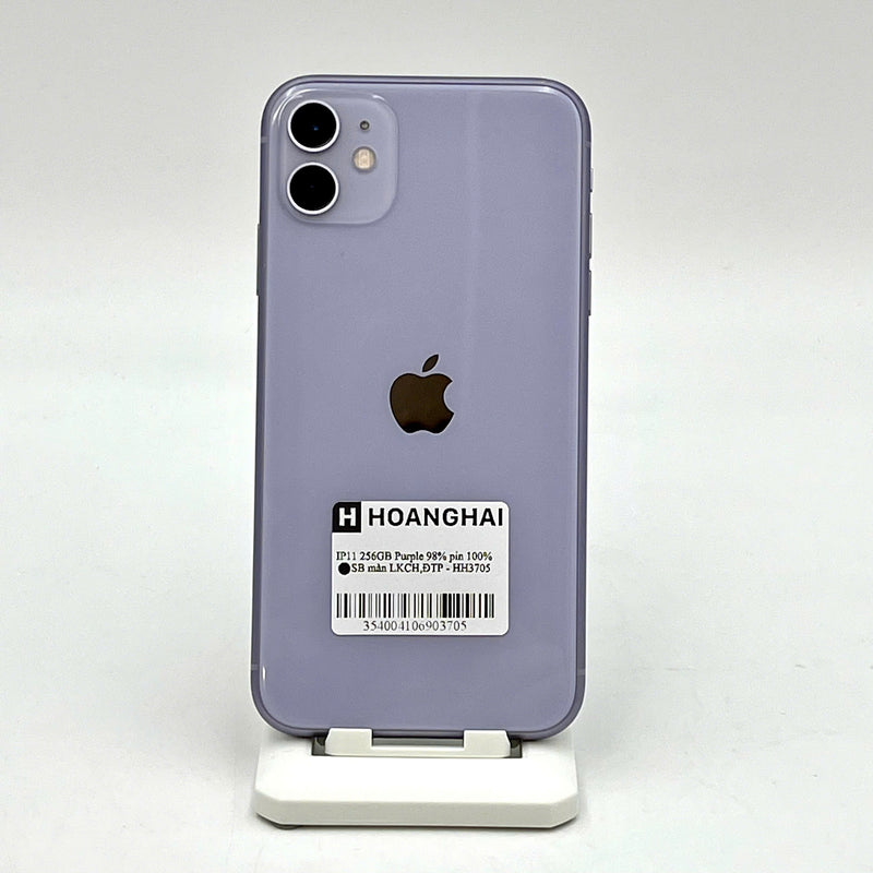 iPhone 11 256GB Tím 98% pin 100% Máy đã trả hết tiền mạng dùng như Quốc tế Apple (Đã thay pin - màn LKCH) - HH3705