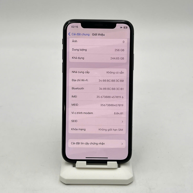 iPhone X 256GB Đen 98% pin 94% Máy đã trả hết tiền mạng dùng như Quốc tế Apple (Đã thay màn zin, ám cột sóng) - HH0196
