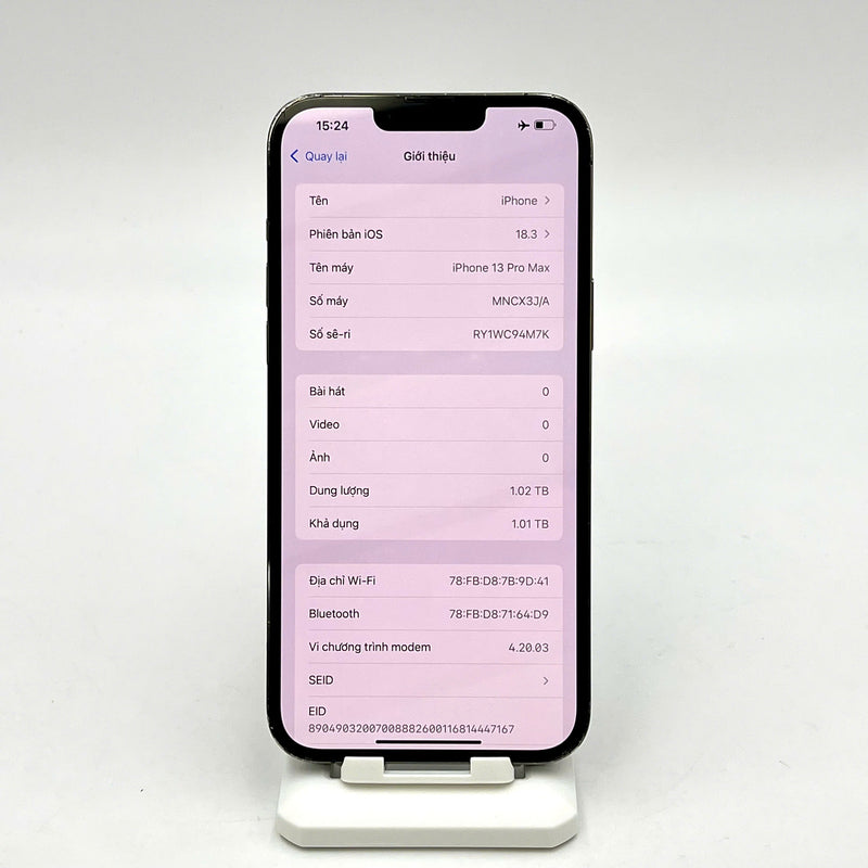iPhone 13 Pro Max 1TB Xanh Lá 97% pin 100% Máy đã trả hết tiền mạng dùng như Quốc tế Apple (Đã thay pin - Đốm camera 3x, viền,màn xước)  - HH1444