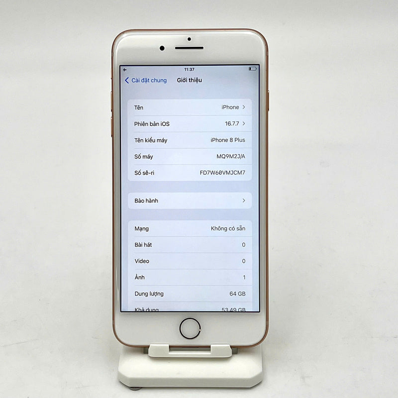 iPhone 8 Plus 64GB Vàng 98% pin 86%  Máy đã trả hết tiền mạng dùng như Quốc tế Apple (Màn xước) - HH4701