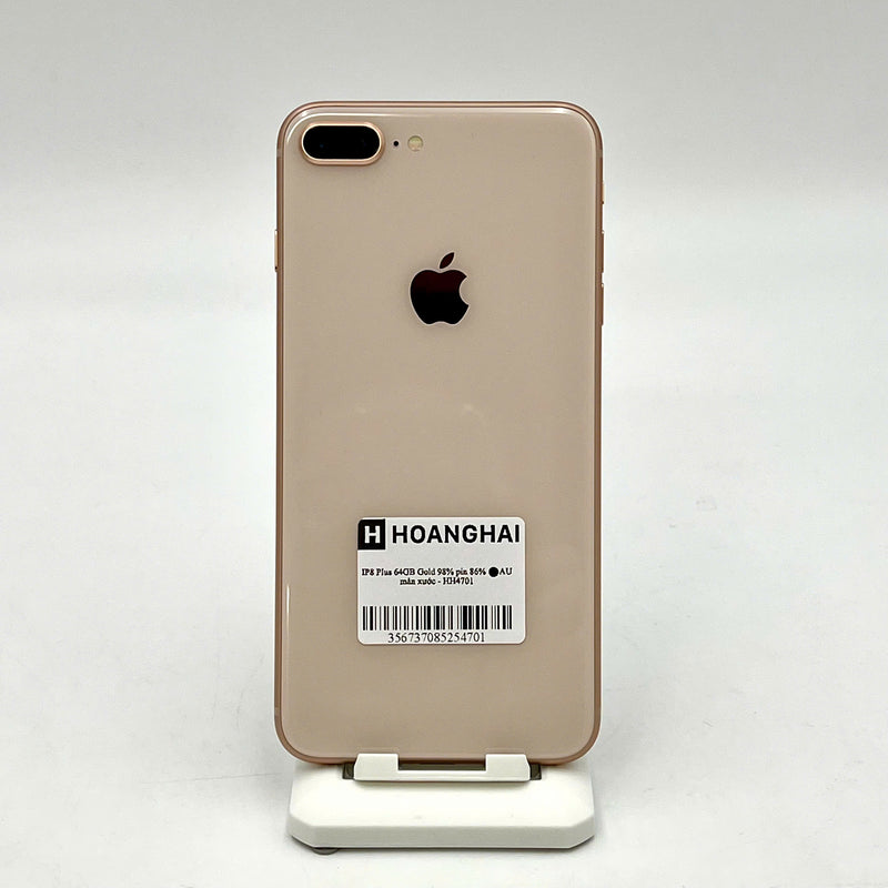 iPhone 8 Plus 64GB Vàng 98% pin 86%  Máy đã trả hết tiền mạng dùng như Quốc tế Apple (Màn xước) - HH4701