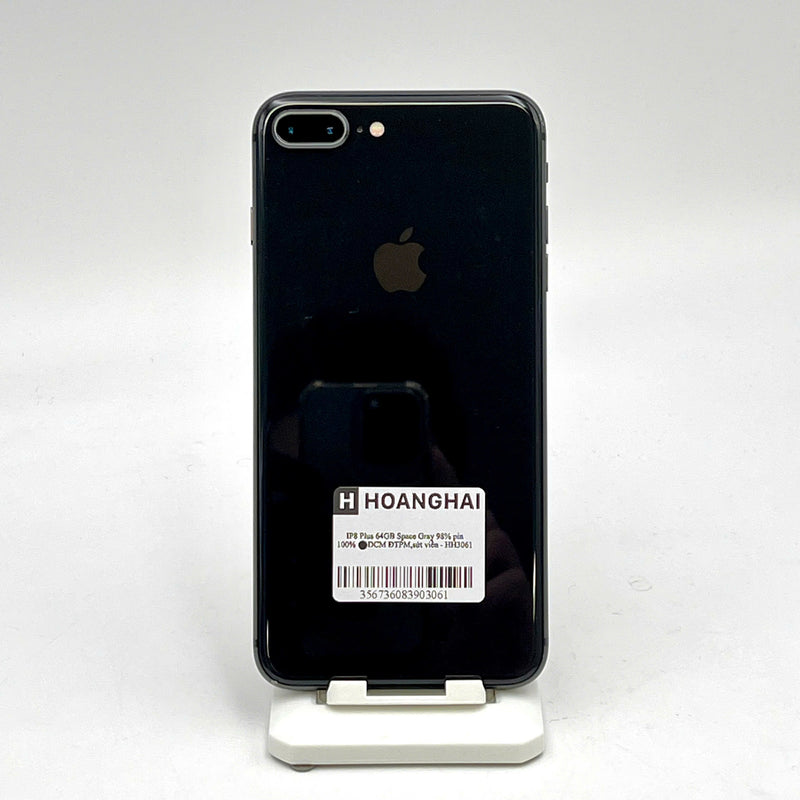 iPhone 8 Plus 64GB Đen 98% pin 100%  Máy đã trả hết tiền mạng dùng như Quốc tế Apple (Đã thay pin, sứt viền) - HH3061