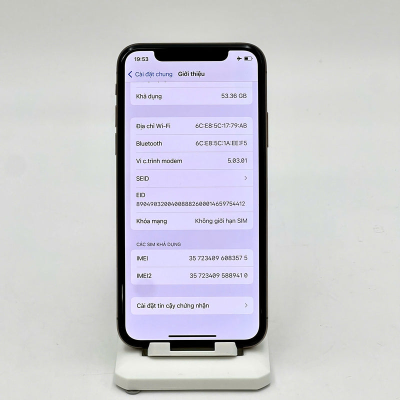 iPhone XS 64GB Vàng 98% pin 85%  Máy đã trả hết tiền mạng dùng như Quốc tế Apple  - HH3575