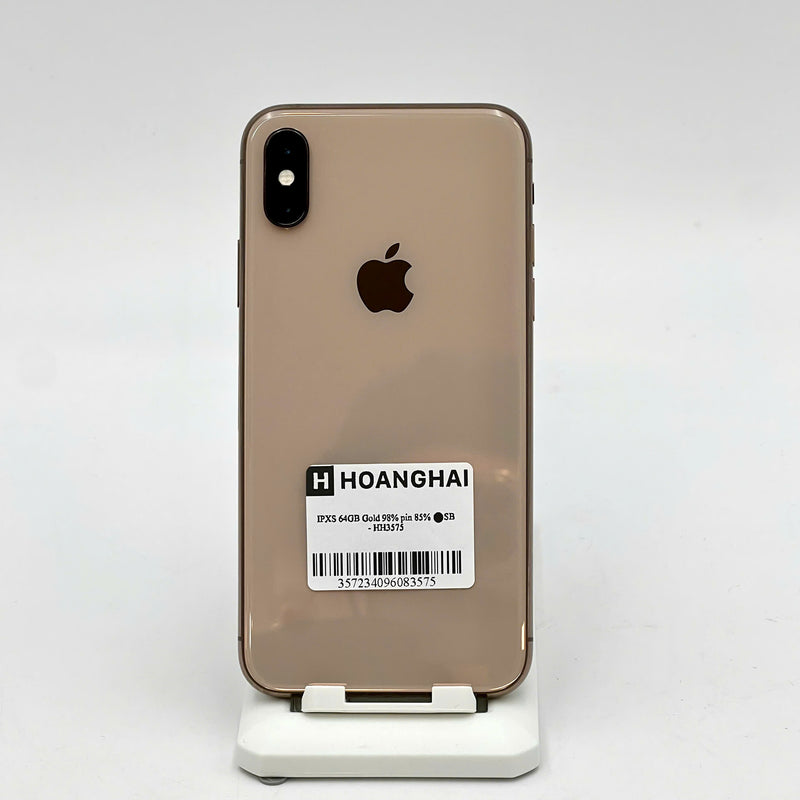 iPhone XS 64GB Vàng 98% pin 85%  Máy đã trả hết tiền mạng dùng như Quốc tế Apple  - HH3575