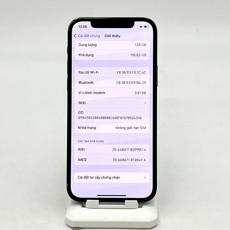iPhone 12 Pro 128GB Xanh Dương 98% pin 87% Máy đã trả hết tiền mạng dùng như Quốc tế Apple ĐTPM - HH9074