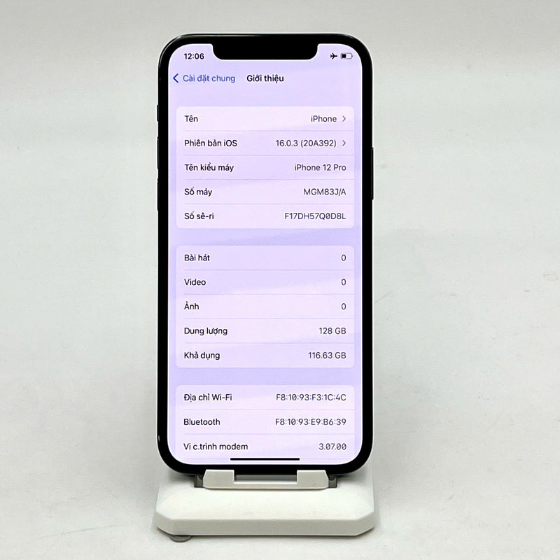 iPhone 12 Pro 128GB Xanh Dương 98% pin 87% Máy đã trả hết tiền mạng dùng như Quốc tế Apple ĐTPM - HH9074