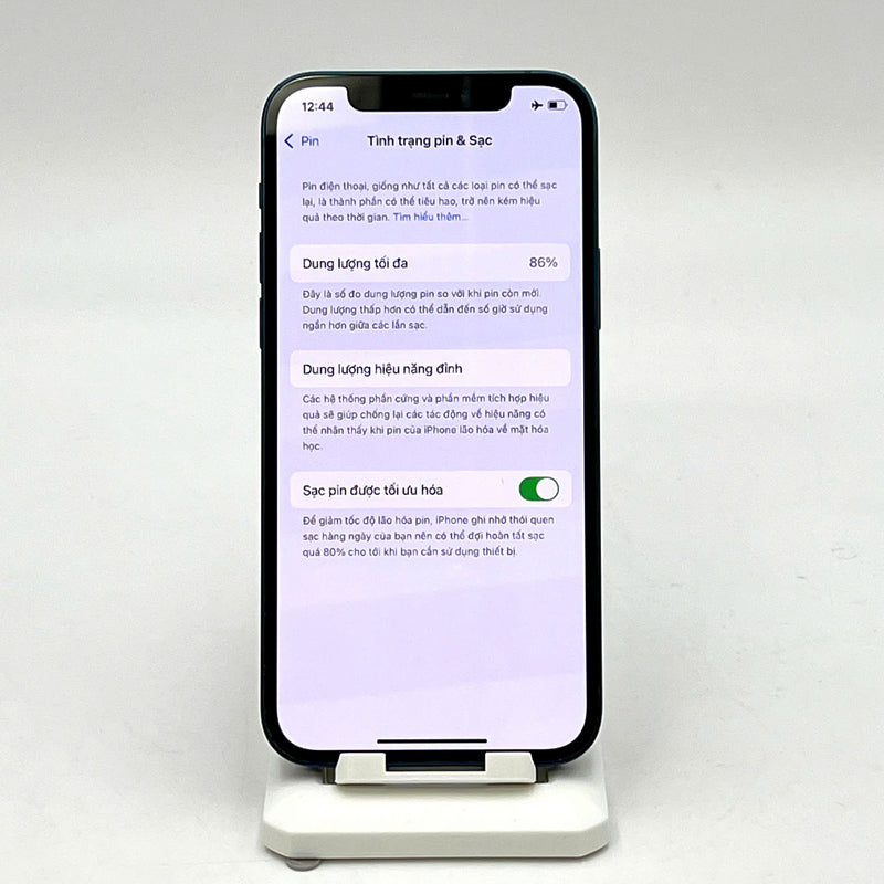 iPhone 12 64GB Xanh Dương 98% pin 86% Máy đã trả hết tiền mạng dùng như Quốc tế Apple (viền xước,viền cam xước) - HH1268