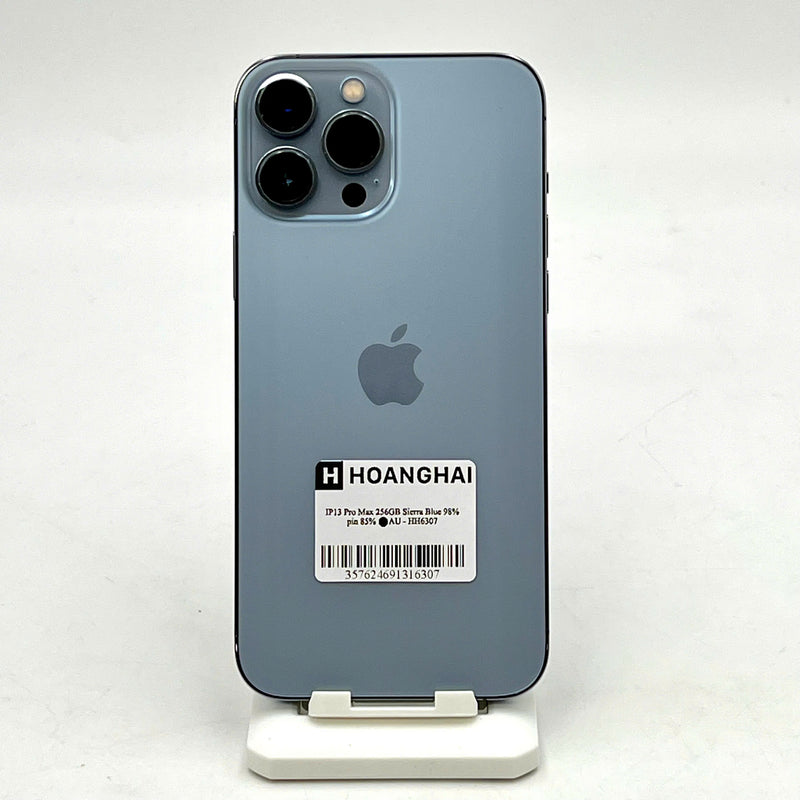 iPhone 13 Pro Max 256GB Xanh dương 98% pin 85% Máy đã trả hết tiền mạng dùng như Quốc tế Apple - HH6307