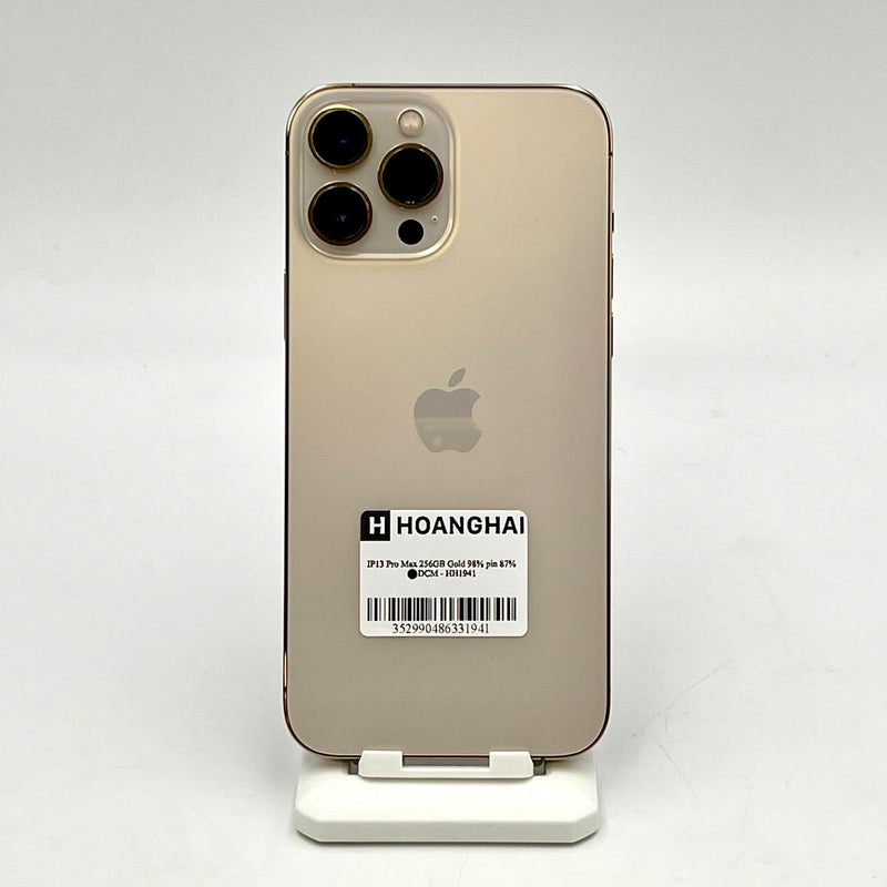 iPhone 13 Pro Max 256GB Vàng 98% pin 87%  Máy đã trả hết tiền mạng dùng như Quốc tế Apple  - HH1941