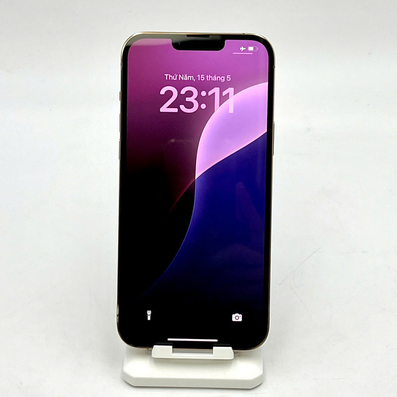 iPhone 13 Pro Max 256GB Vàng 98% pin 87%  Máy đã trả hết tiền mạng dùng như Quốc tế Apple  - HH1941