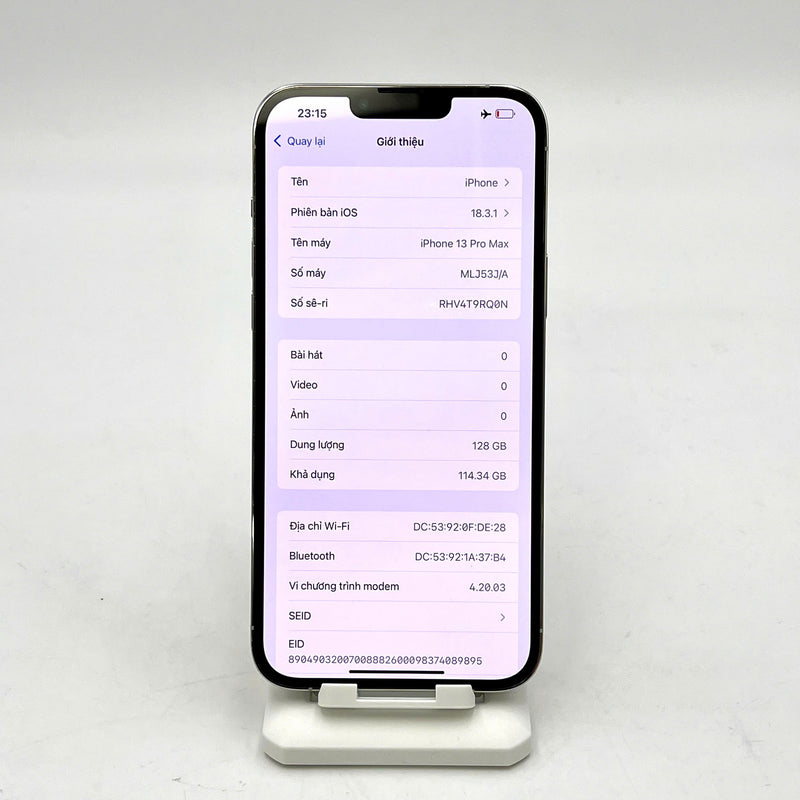 iPhone 13 Pro Max 128GB Trắng 98% pin 85% Quốc tế từ AU (Không dùng sim AU - xước viền) - HH0959
