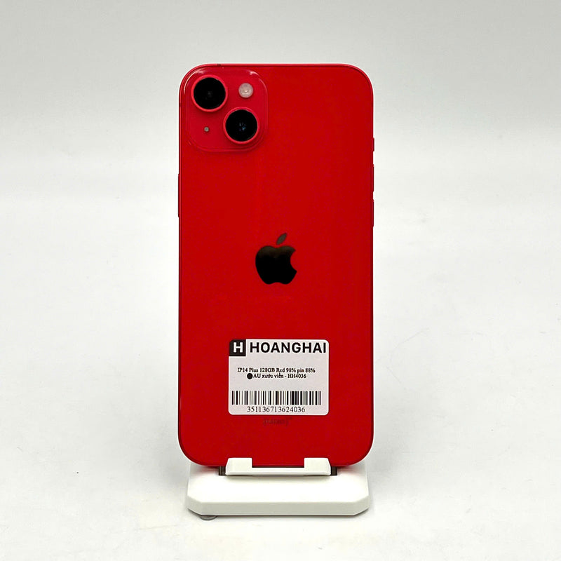 iPhone 14 Plus 128GB Đỏ 98% pin 88% Máy đã trả hết tiền mạng dùng như Quốc tế Apple (xước viền) - HH4036