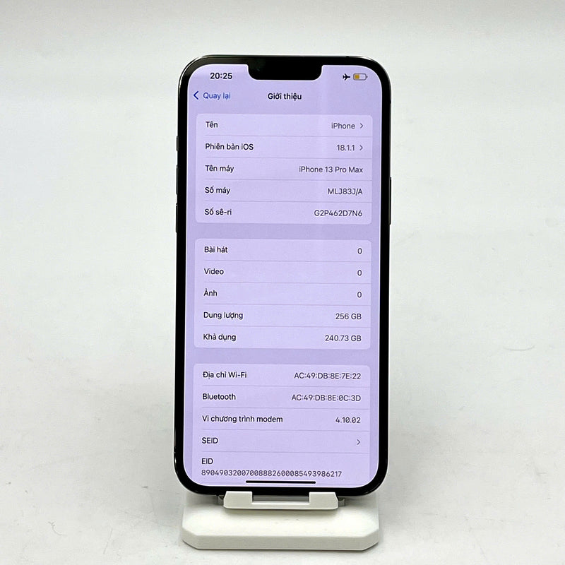 iPhone 13 Pro Max 256GB Đen 98% pin 85%  Quốc tế từ RKT (Không dùng sim RKT - Đốm 3x, viền xước) - HH1634