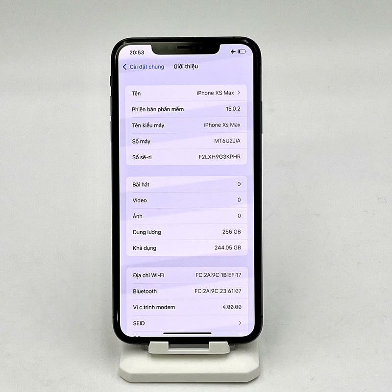 iPhone XS Max 256GB Đen 98% pin 85% Máy đã trả hết tiền mạng dùng như Quốc tế Apple (đốm 1x/2x, màn xước) - HH2630