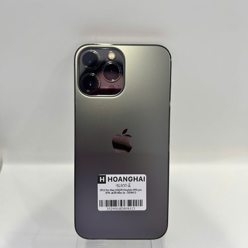 iPhone 13 Pro Max 256GB Đen 98% pin 87% Quốc tế từ SB (Không dùng sim SB - Đốm camera 3x) - HH8413