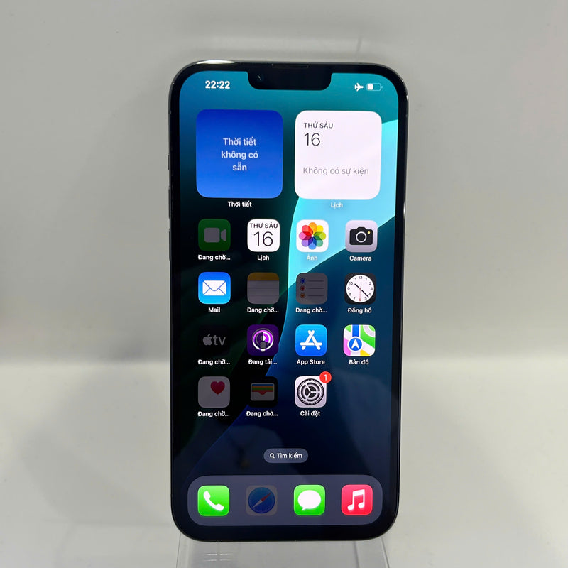 iPhone 13 Pro Max 256GB Xanh Dương 98% pin 87% Máy đã trả hết tiền mạng dùng như Quốc tế Apple (Đốm camera 3x) - HH0054