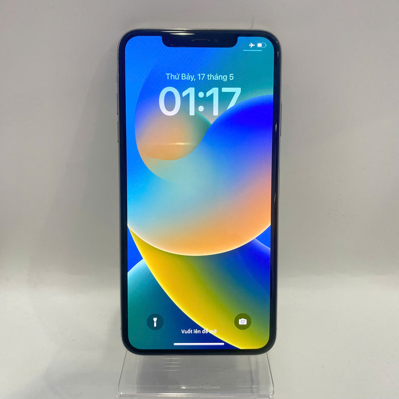iPhone XS Max 64GB Bạc 98% pin 88%  Máy đã trả hết tiền mạng dùng như Quốc tế Apple (Đã thay pin mới) - HH3429