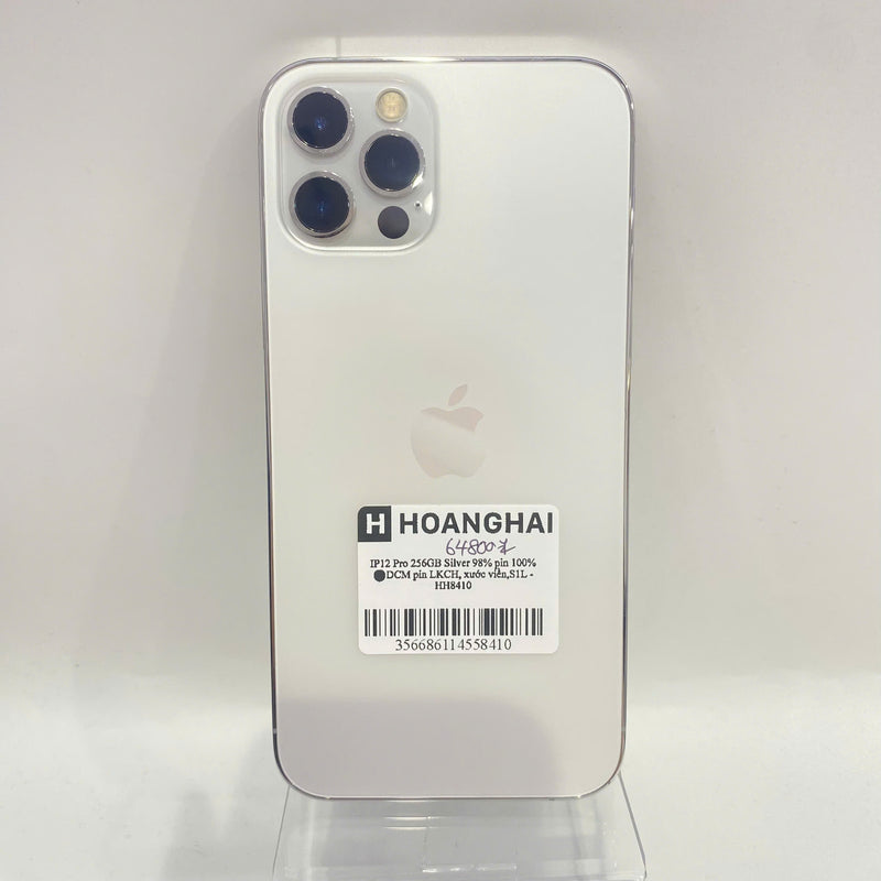 iPhone 12 Pro 256GB Bạc 98% pin 100% Máy đã trả hết tiền mạng dùng như Quốc tế Apple (Sạc 1 lần - Pin linh kiện chính hãng - Xước viền, xước màn) - HH8410