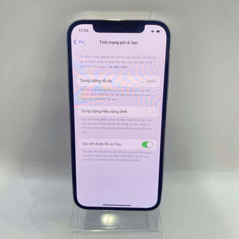 iPhone 12 Pro 256GB Bạc 98% pin 100% Máy đã trả hết tiền mạng dùng như Quốc tế Apple (Sạc 1 lần - Pin linh kiện chính hãng - Xước viền, xước màn) - HH8410