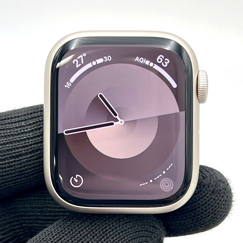 Apple Watch Series 9 41mm 98% GPS Starlight Aluminum Case with Starlight Sport Band (Xước phẩy màn hình)